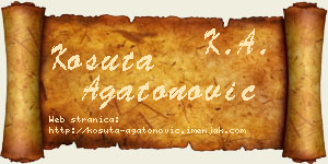 Košuta Agatonović vizit kartica